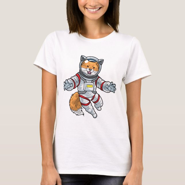 Fox Astronaut Space T-Shirt (Front)