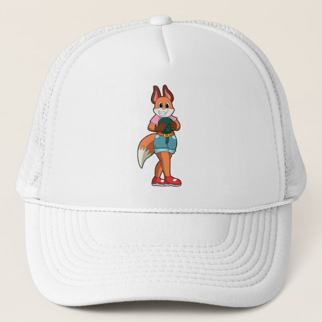 Fox at Bowling with Bowling ball Trucker Hat (Front)