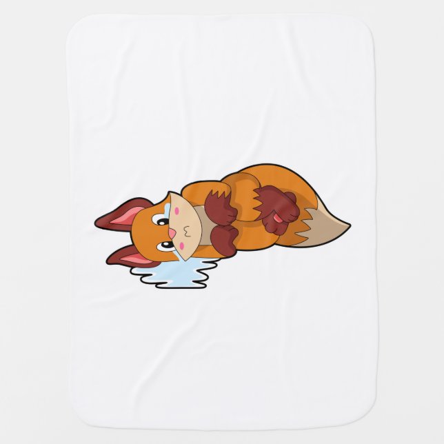 Fox at Crying Baby Blanket (Front)