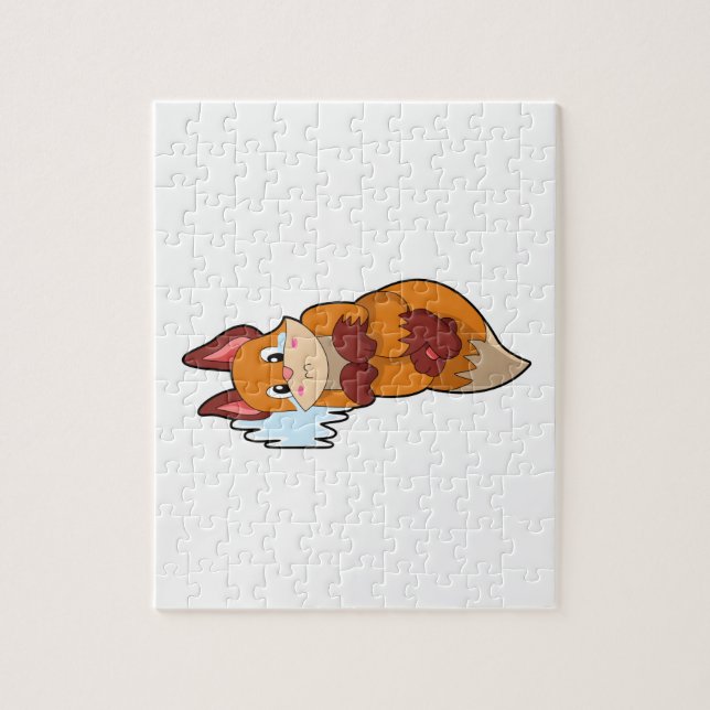 Fox at Crying Jigsaw Puzzle (Vertical)