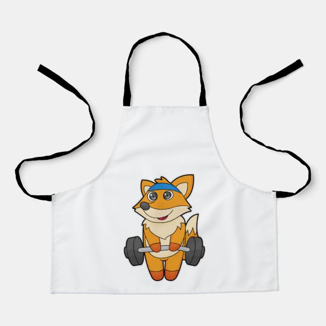Fox at Fitness with Barbell Apron (Front)