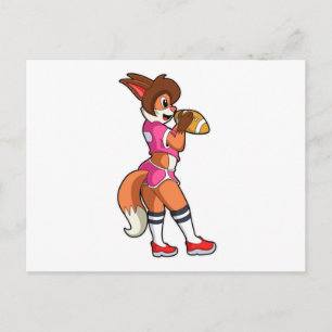 Fox at Football Sports Postcard