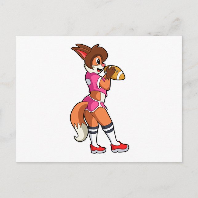 Fox at Football Sports Postcard (Front)