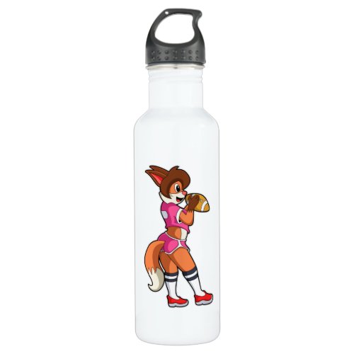 Fox at Football Sports Stainless Steel Water Bottle