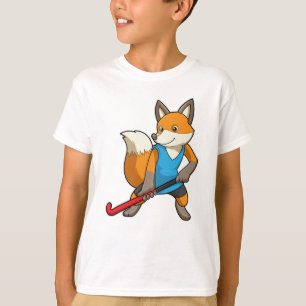 Fox at Hockey with Hockey bat T-Shirt