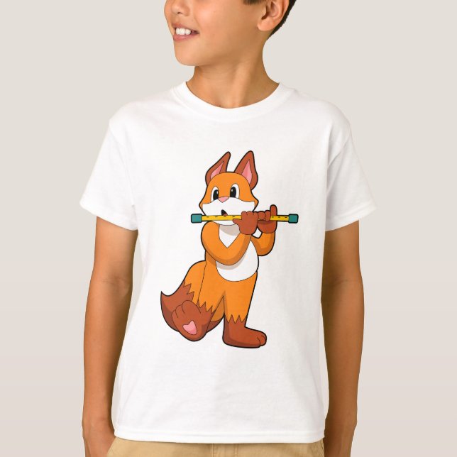 Fox at Music with Flute.PNG T-Shirt (Front)
