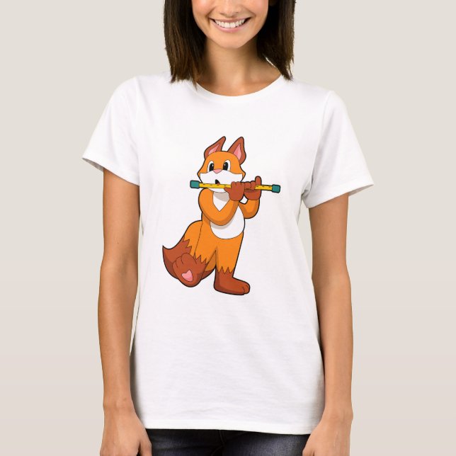 Fox at Music with Flute.PNG T-Shirt (Front)