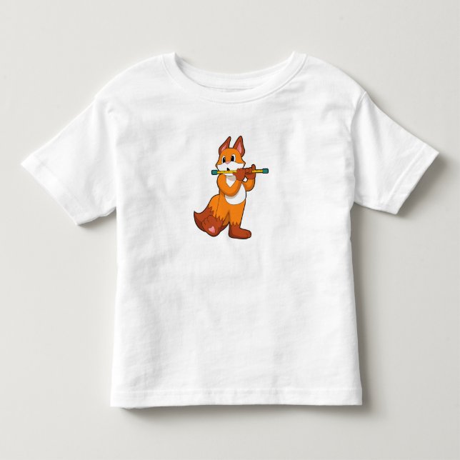 Fox at Music with Flute.PNG Toddler T-shirt (Front)