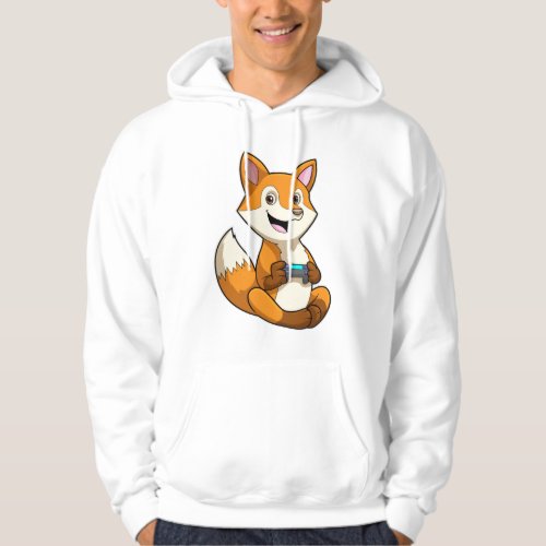 Fox at Playing with Controller Hoodie