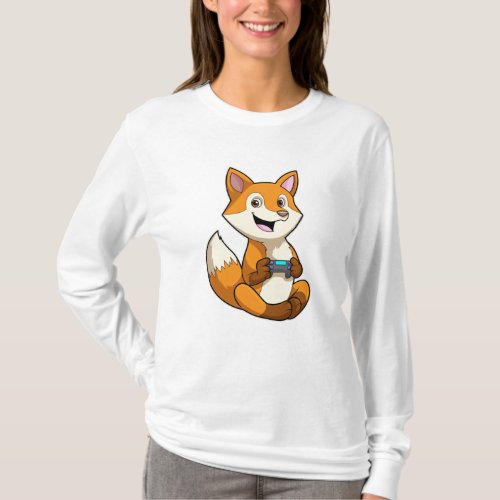 Fox at Playing with Controller T_Shirt