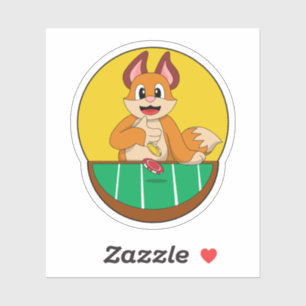 Fox at Poker with Poker chips Sticker