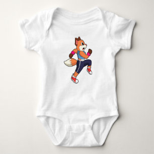 Fox at Running Baby Bodysuit