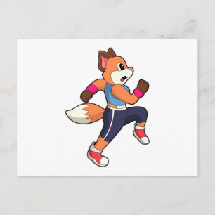Fox at Running Postcard