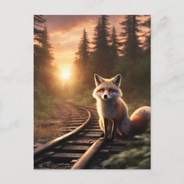 Fox at Sunrise Postcard (Front)