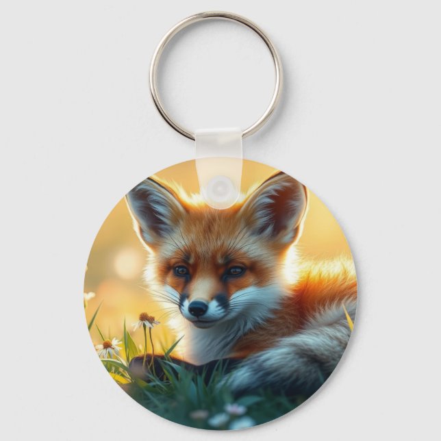 Fox at Sunset Keychain (Front)
