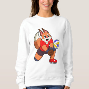 Fox at Volleyball Sports Sweatshirt