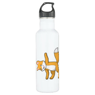 Fox at Yoga Stretching Stainless Steel Water Bottle
