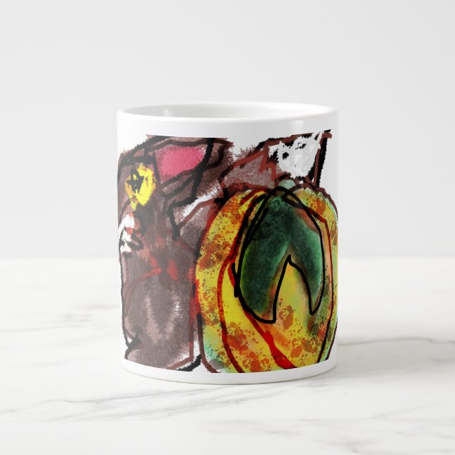 Fox autumn plan giant coffee mug (Front)