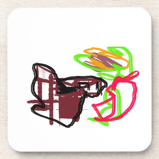 Fox Autumn run Beverage Coaster (Front)