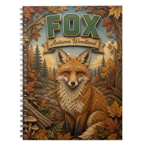 Fox Autumn Woodland POPCUT Notebook