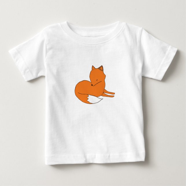 Fox Baby Fine Jersey T-Shirt, White T-Shirt (Front)