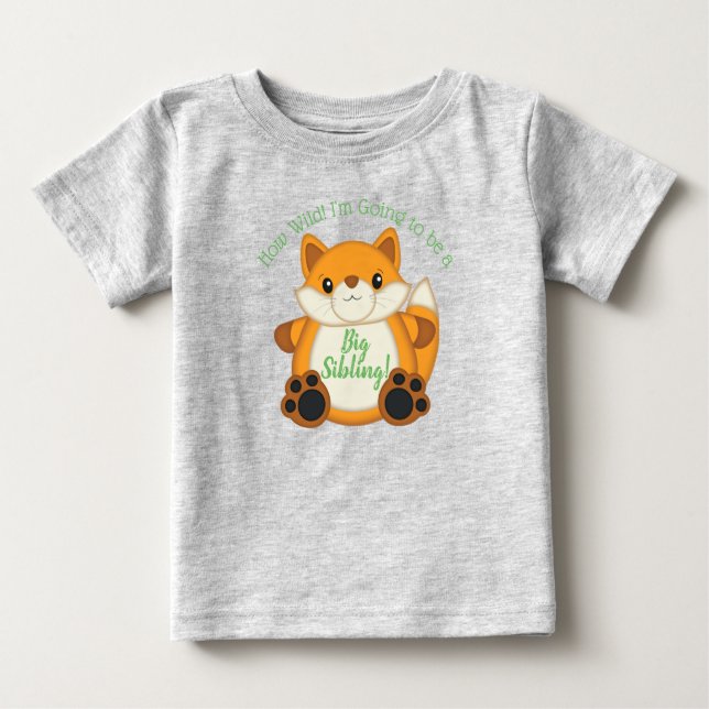 Fox Baby Shower Green T-Shirt (Front)