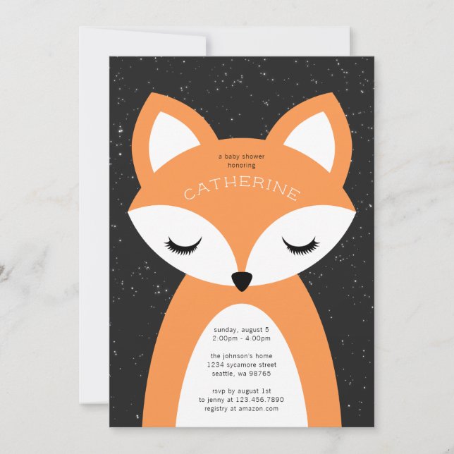 Fox Baby Shower Invitation (Front)