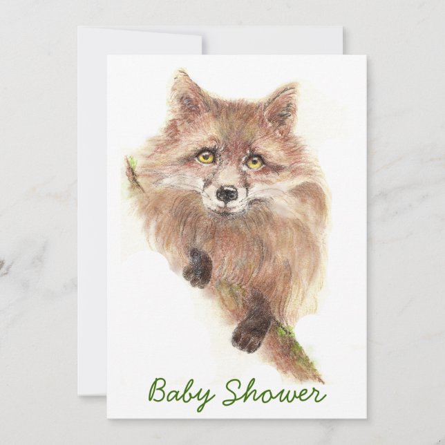 Fox Baby Shower Invitation (Front)