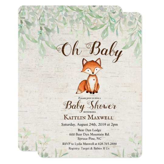 Fox Baby Shower Invitation | Zazzle.com
