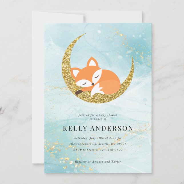 Fox Baby Shower Invitation (Front)