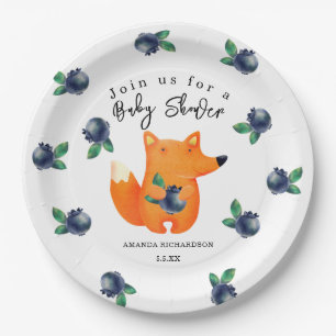 Fox Baby Shower Paper Plates