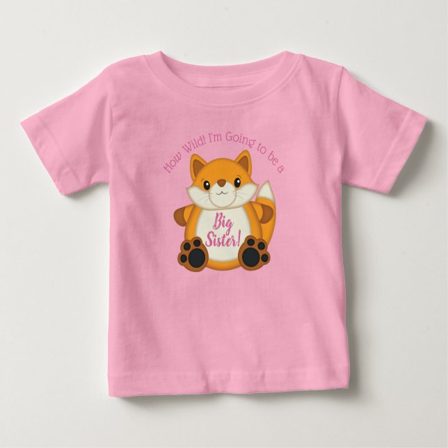 Fox Baby Shower Pink Baby T-Shirt (Front)