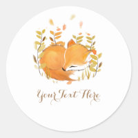 Fox Baby Shower Stickers