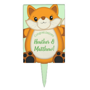 Fox Baby Shower Woodland Animal Cake Topper