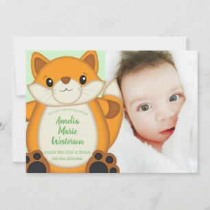Fox Baby Shower Woodland Animal Invitation