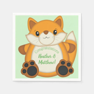 Fox Baby Shower Woodland Animal Napkins