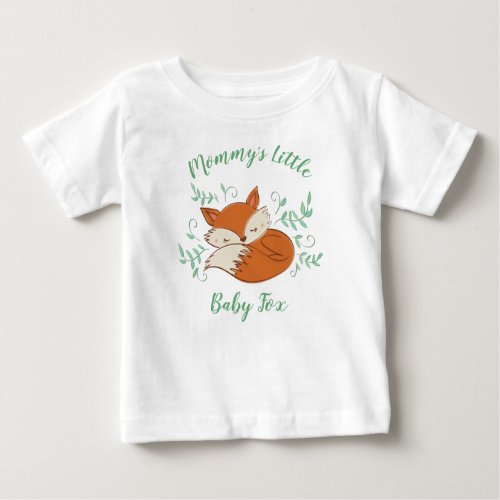 Fox Baby Shower Woodland Animals Baby T_Shirt