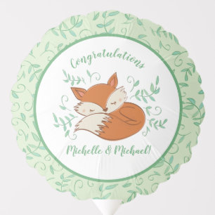 Fox Baby Shower Woodland Animals Balloon