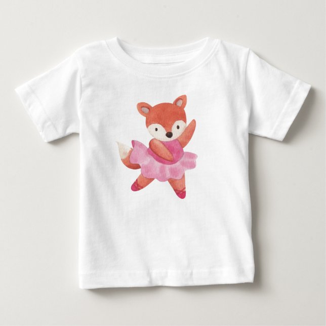 Fox Ballerina Baby T-Shirt (Front)