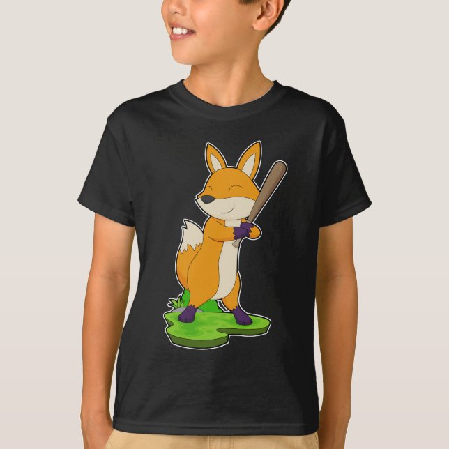 Fox Baseball Baseball bat T-Shirt (Front)