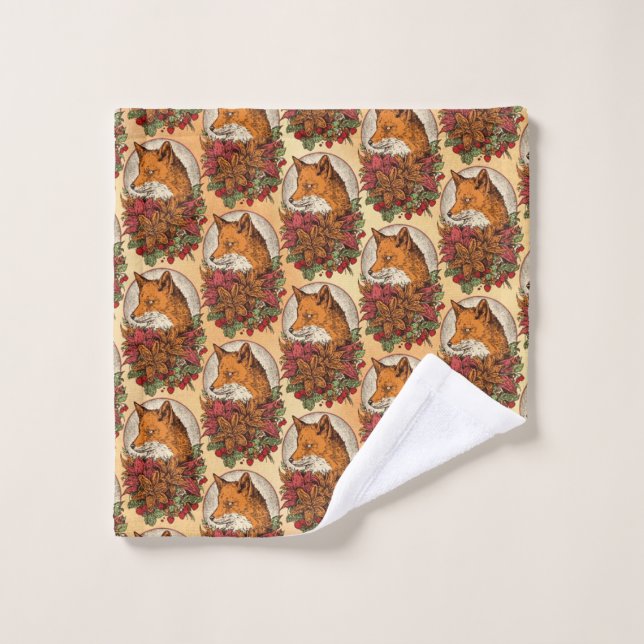 Fox Bath Towel Set (Wash Cloth)