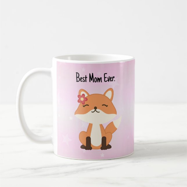 Fox Best Mom Ever Coffee Mug Gift (Left)