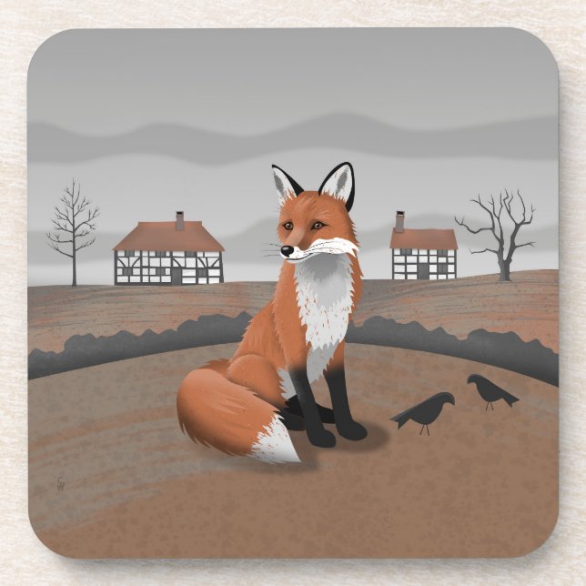 Fox Beverage Coaster (Front)