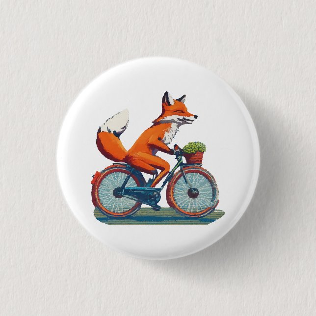 Fox Bicycle Button (Front)