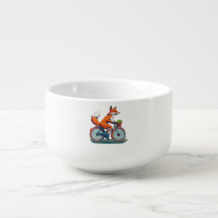 Fox Bicycle Soup Mug