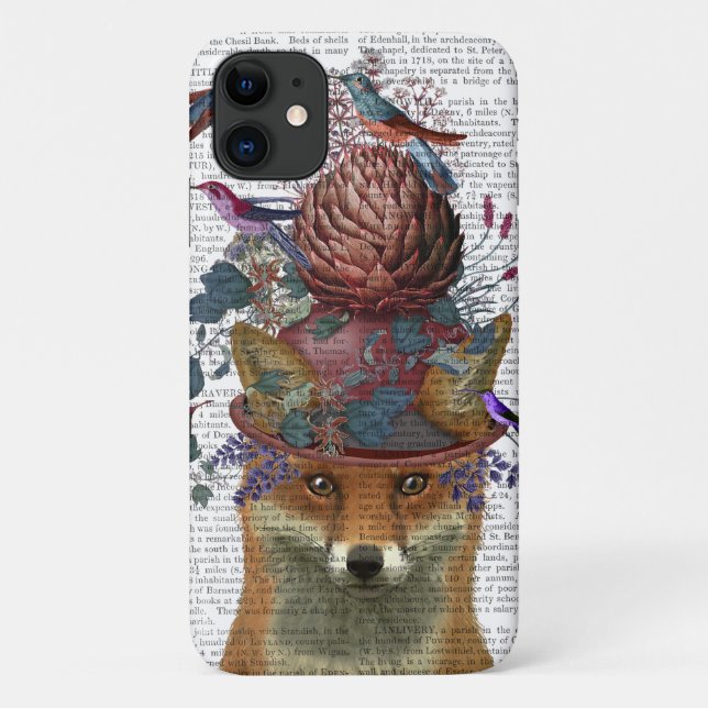 Fox Birdkeeper with Artichoke Case-Mate iPhone Case (Back)