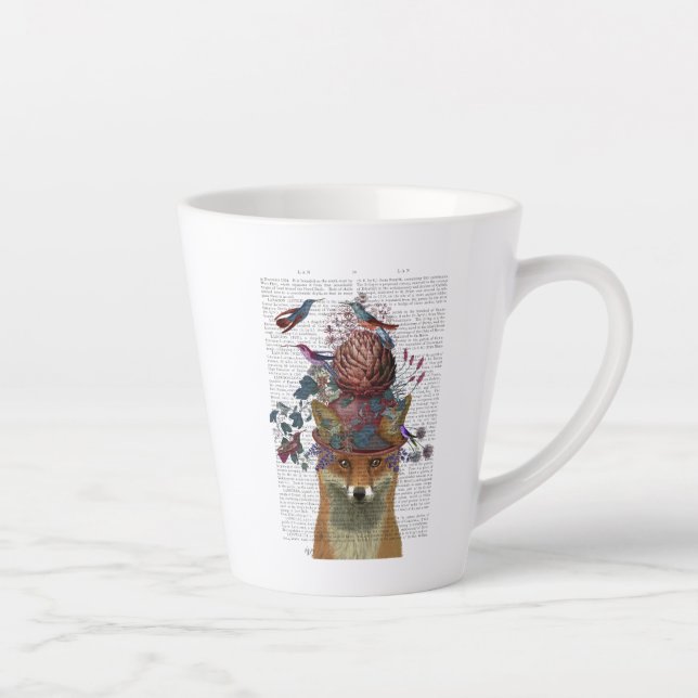 Fox Birdkeeper with Artichoke Latte Mug (Right)