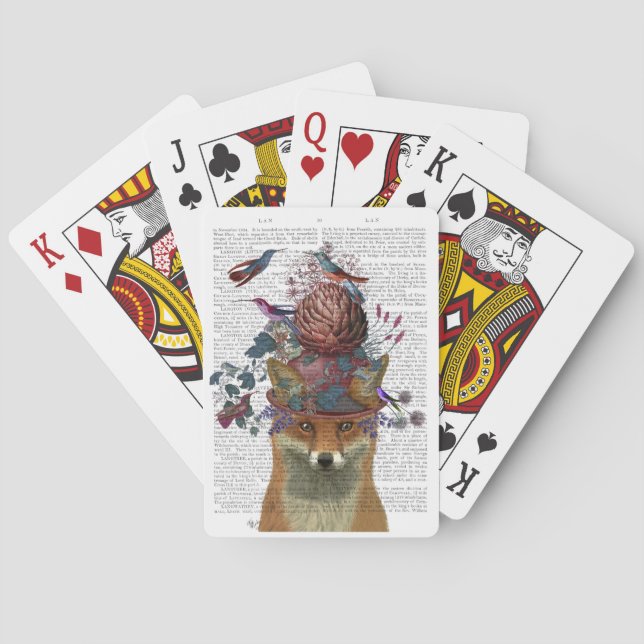 Fox Birdkeeper with Artichoke Poker Cards (Back)