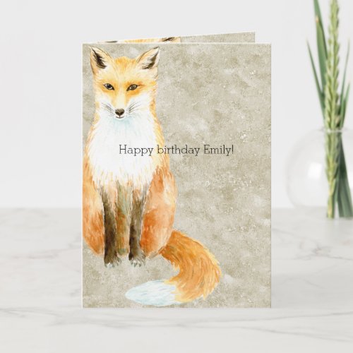 Fox Birthday Card