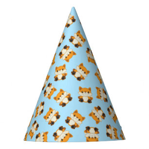 Fox Birthday Party Blue Hat